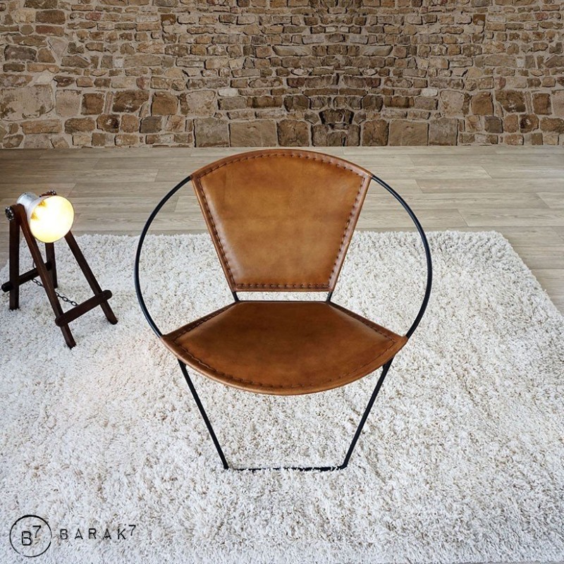 Vlinderstoel leer Peacock