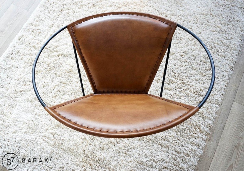 Vlinderstoel leer Peacock