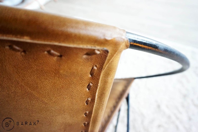 Vlinderstoel leer Peacock