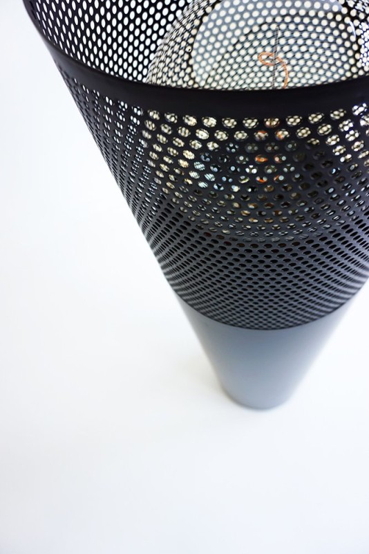 Industriële zwarte metalen vloerlamp 105 cm - Kaars