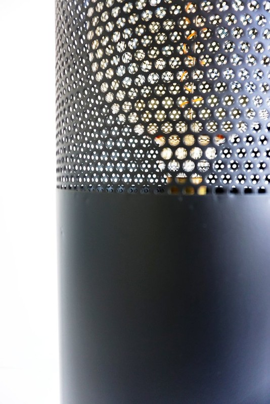 Industriële zwarte metalen vloerlamp 105 cm - Kaars