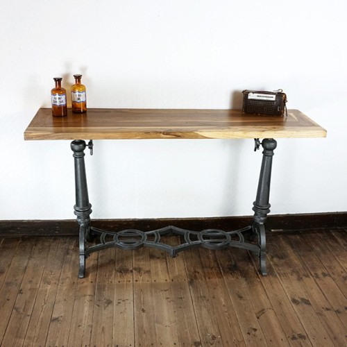 Console industrielle métal et teck