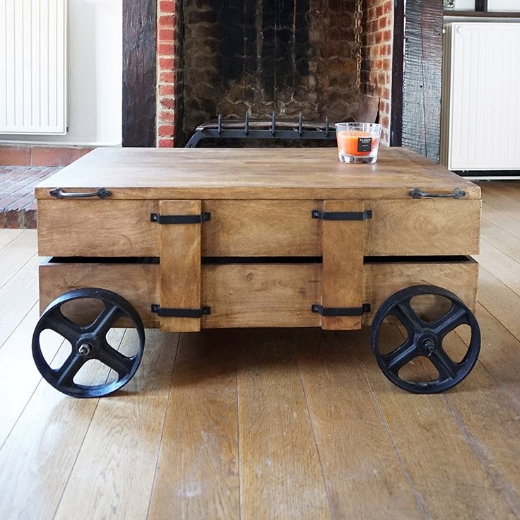 Industriële salontafel kist