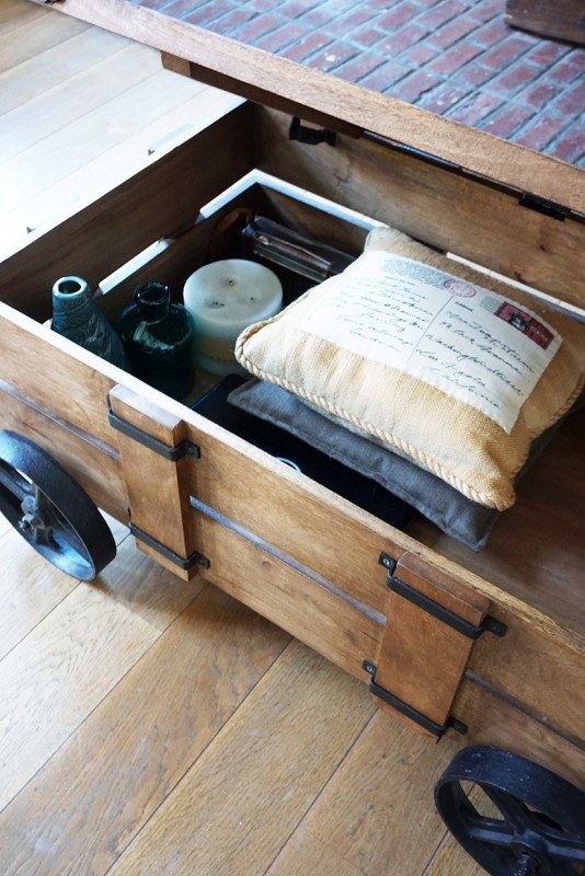 Industriële salontafel kist