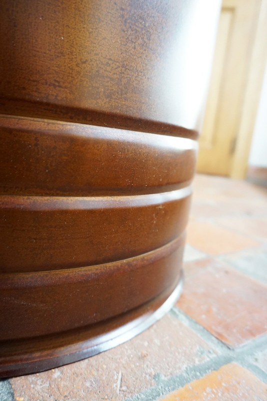 Industriële olievat fauteuil brons