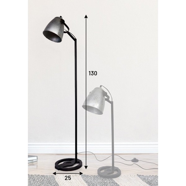Lampe sur pied industrielle Indiana