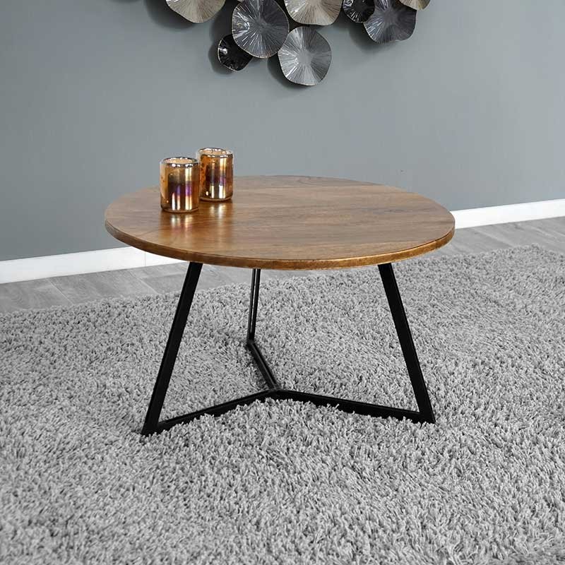 Ronde salontafel met metalen poten - Touch