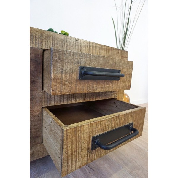 TV meubel hout en metaal BROOKLYN 115 cm