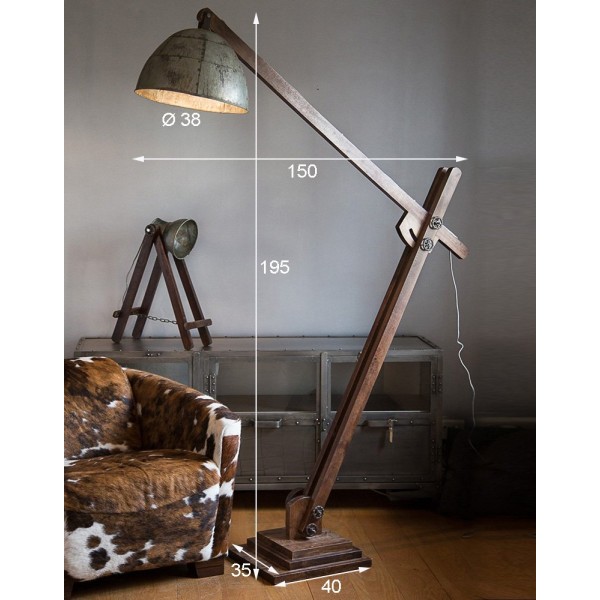 Industriële vloerlamp Acrobat
