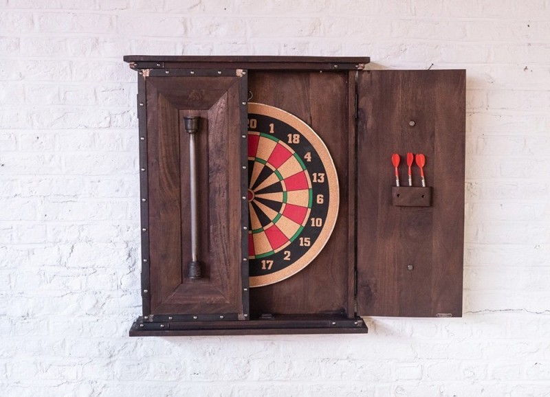 Massief houten dartskast DART