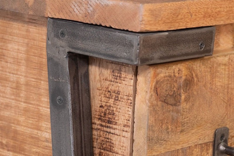 TV-meubel van hout en metaal - Retro Archi