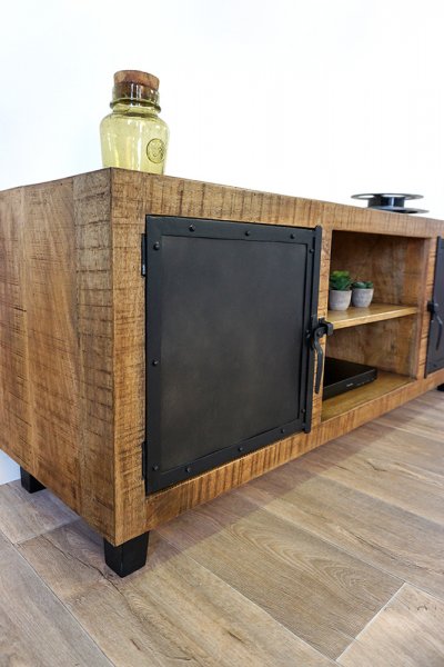 TV meubel hout en metaal BROOKLYN 115 cm