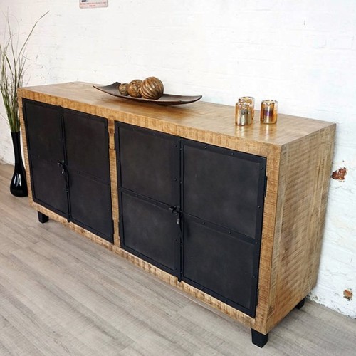 Grand buffet industriel bois et métal Broolyn