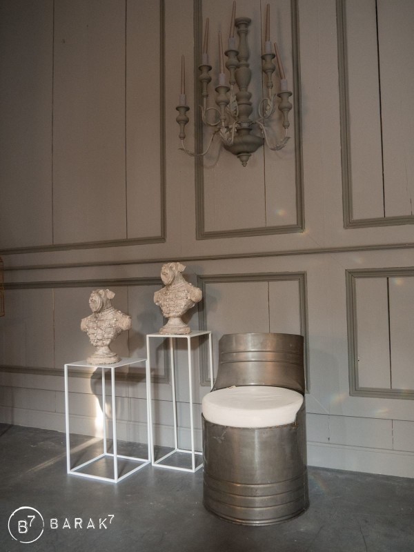 Industriële olievat fauteuil metaal