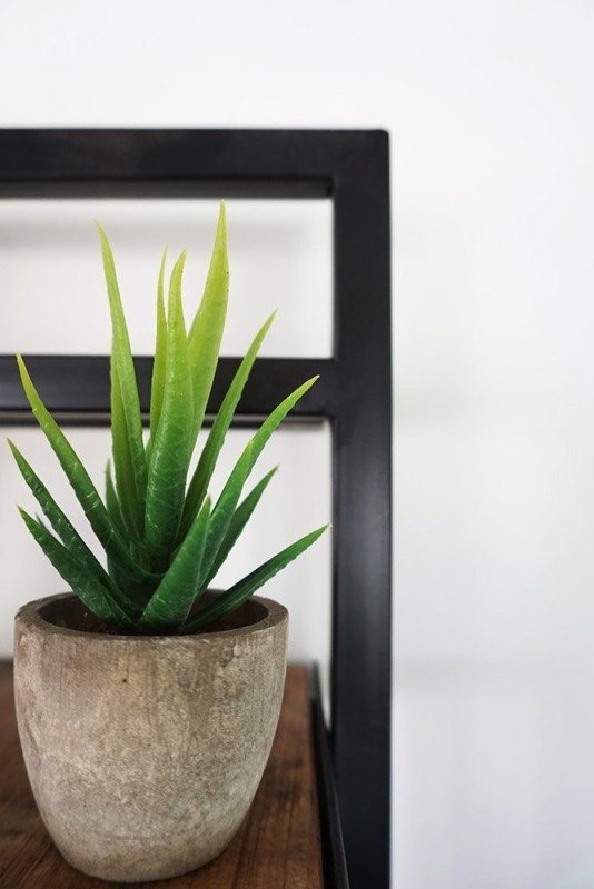 Houten en metalen rek 70 x 60 - Selfsh