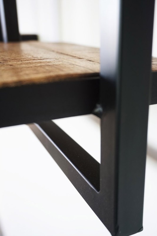Houten en metalen rek 70 x 60 - Selfsh