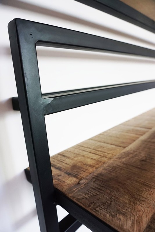 Houten en metalen rek 30 x 30 - Selfsh