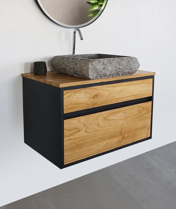 Vrijstaande wastafel natuursteen - Marmo