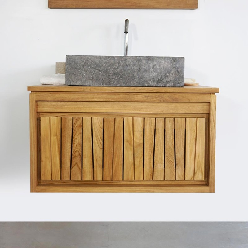 Vrijstaande wastafel natuursteen - Lily