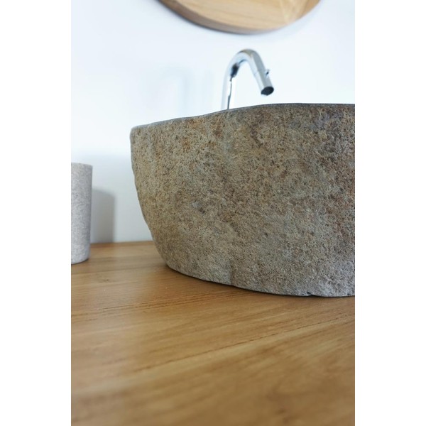 Vrijstaande wastafel natuursteen - River Stone