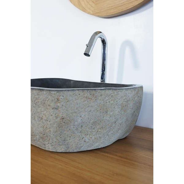 Vrijstaande wastafel natuursteen - River Stone