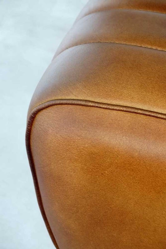 Bank van hout en natuurlijk leder - Navona