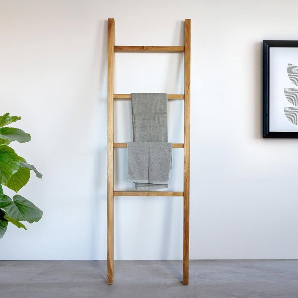 Handdoekenrek in teakhout 180 cm