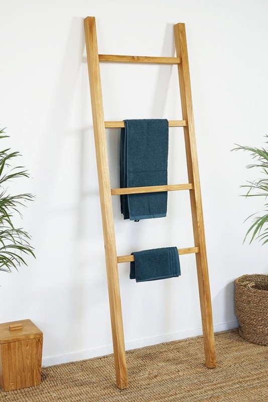 Handdoekenrek in teakhout 180 cm