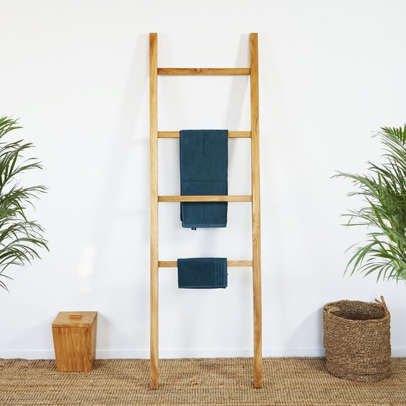 Handdoekenrek in teakhout 180 cm