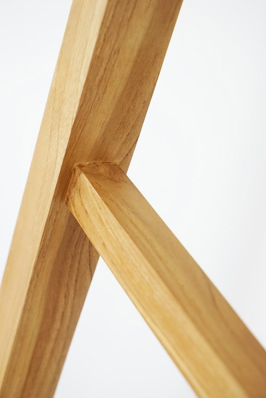 Handdoekenrek in teakhout 180 cm