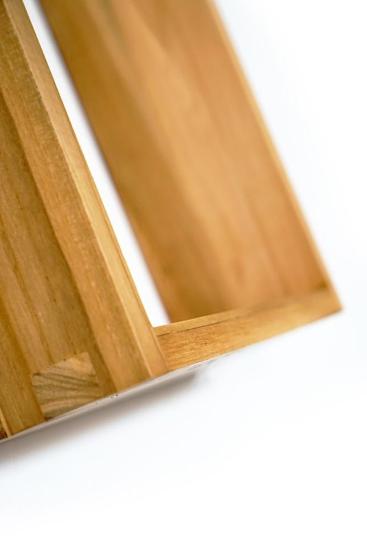 Teakhouten wandplank 40 x 35 cm