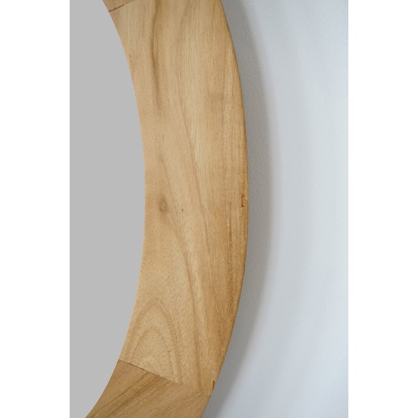 Ronde spiegel van 60 cm met houten frame