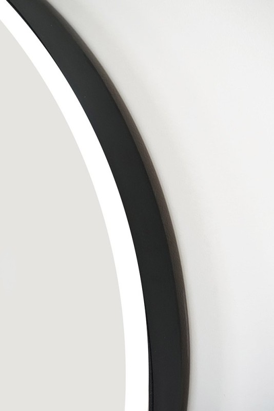 Ronde spiegel van 70 cm met ijzeren frame