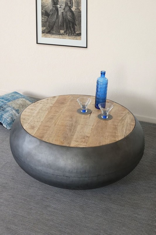 Salontafel metaal en hout ESSENTIAL