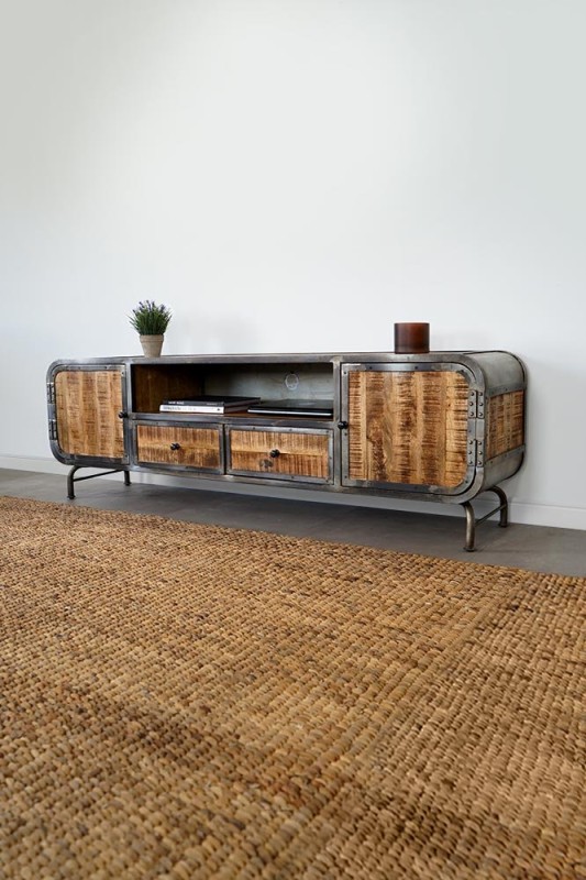 Industrieel TV-meubel 190 cm - Manchester