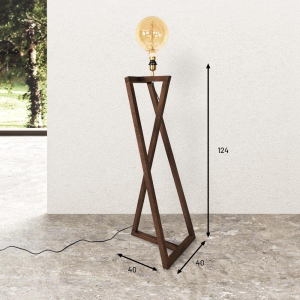 Vloerlamp van natuurlijk hout - Kyoto