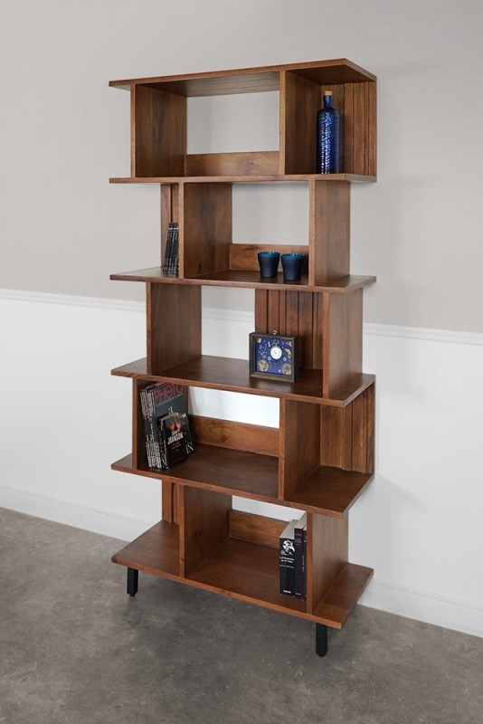 Massief houten boekenkast 90 cm