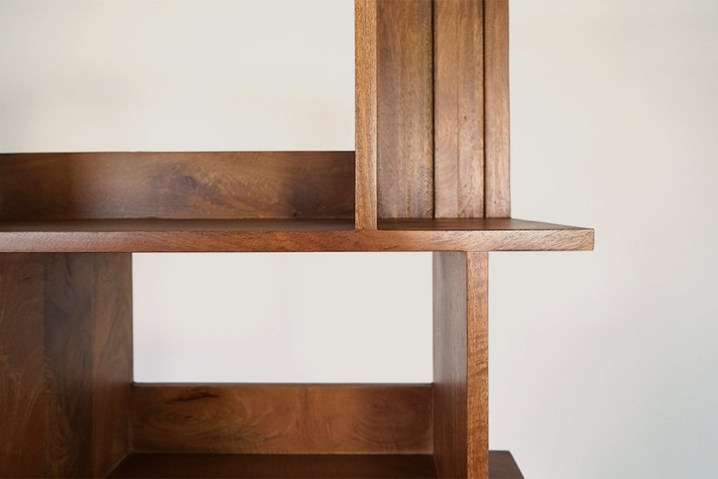 Massief houten boekenkast 90 cm