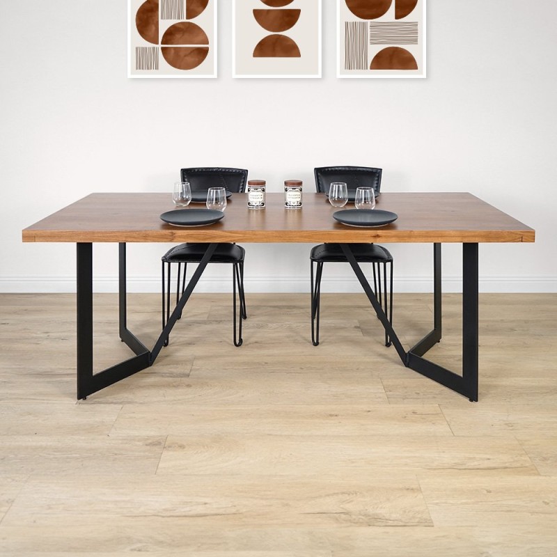 Eettafel van natuurlijk hout - New Jersey