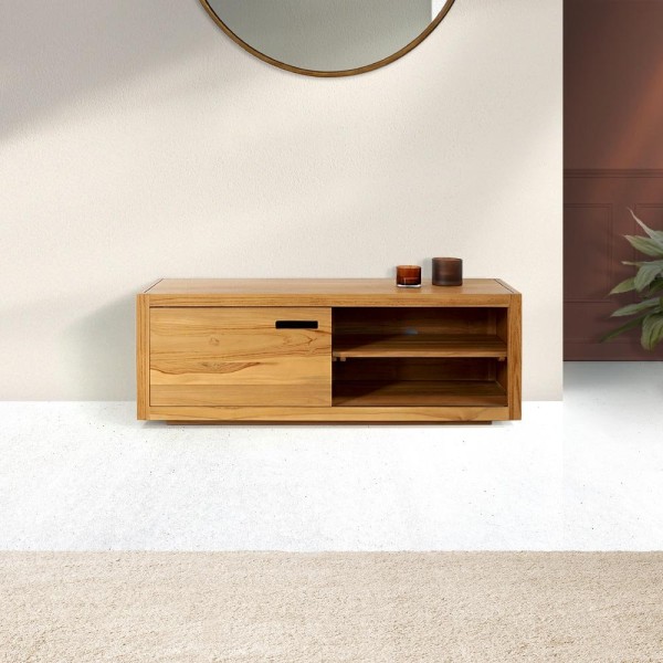 Massief teak TV-meubel 140 cm - Mélisandre