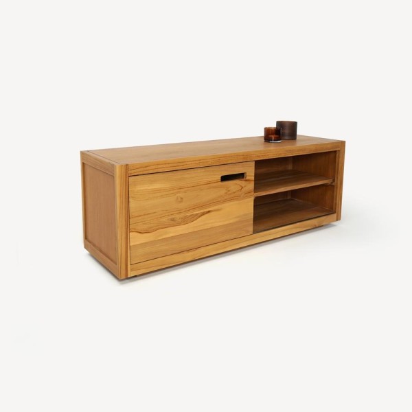 Massief teak TV-meubel 140 cm - Mélisandre