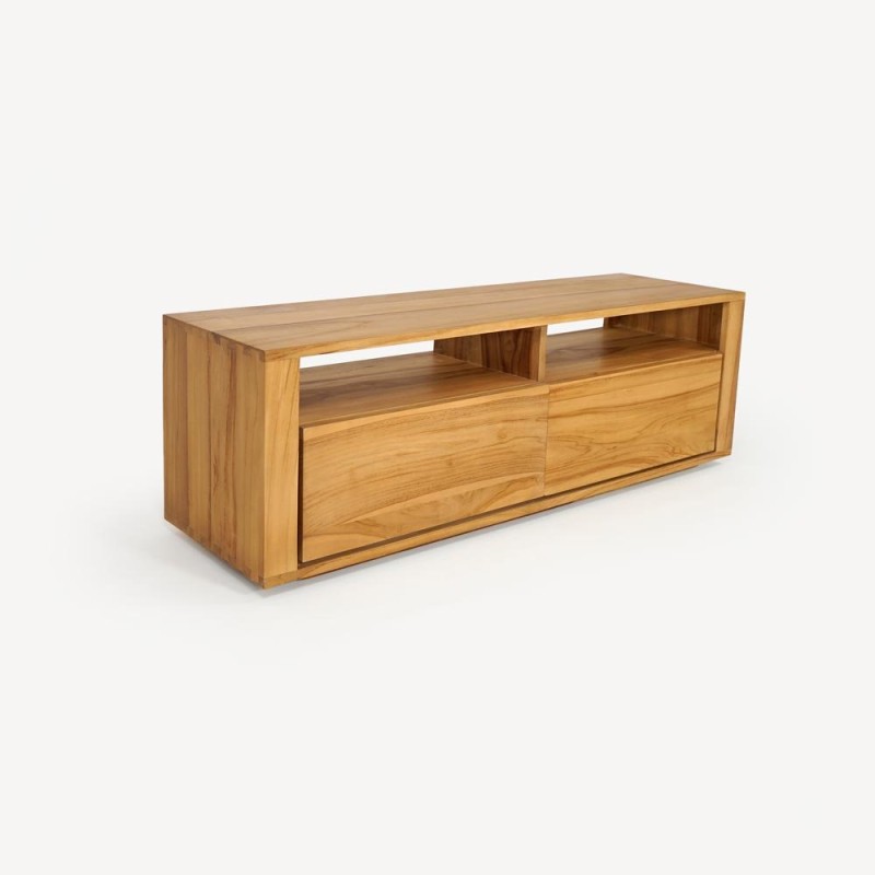 Massief teak TV-meubel 140 cm - Yseult