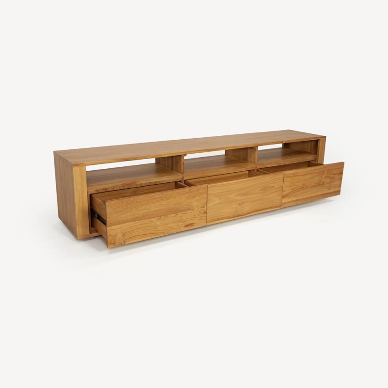 Massief teak TV-meubel 200 cm - Yseult