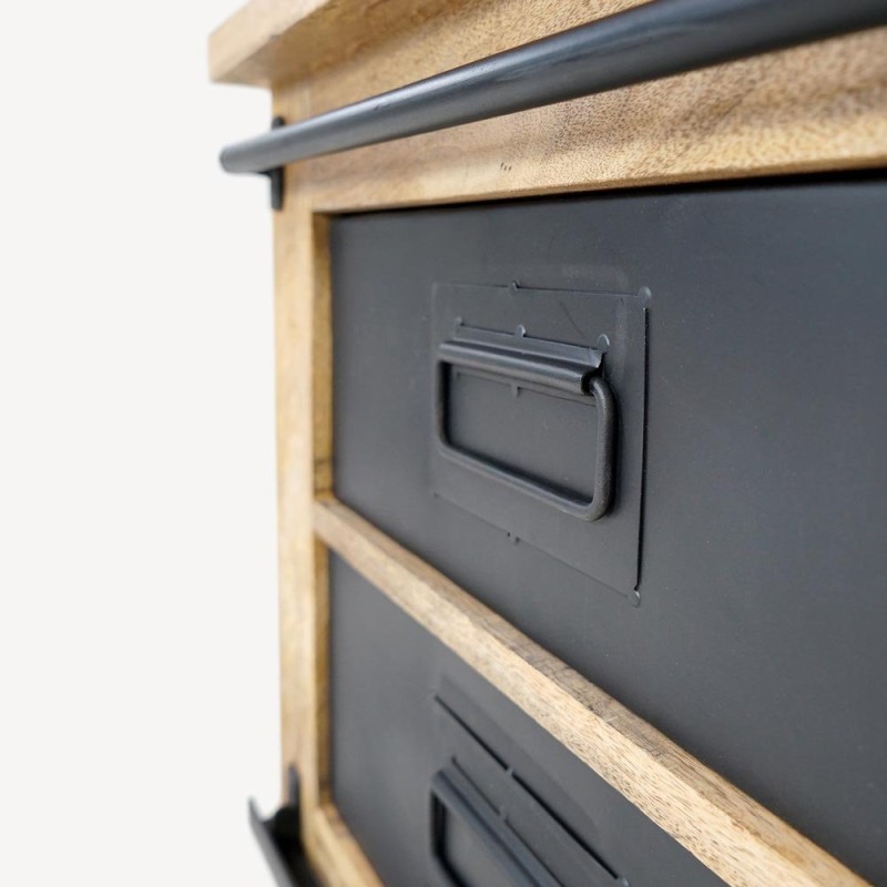 TV-meubel van industrieel hout en metaal 140 cm - Paris